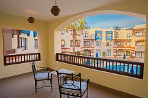 Radisson Individuals Marina Port Ghalib - Beispiel Balkon Juniorsuite Poolblick (Zimmercodierungen J1P & JBP)