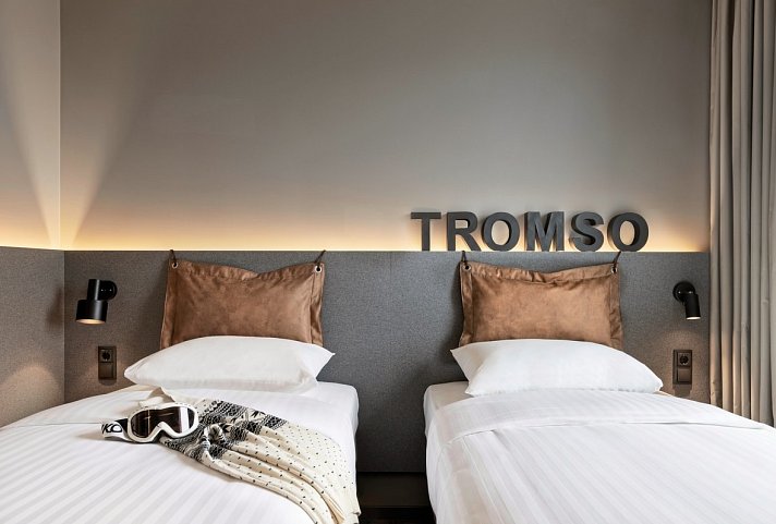 Moxy Hotel Tromsø - Wohnbeispiel Doppelzimmer (Zimmercodierung DB1)