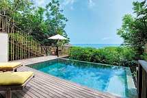 Six Senses Samui - Terrassenbeispiel Ocean View Pool Villa (Zimmercodierung VBM)