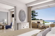 Ikos Dassia - Wohnbeispiel Suite Deluxe 1 Schlafzimmer Privat-Pool Strandseite (Zimmercodierung JDM)