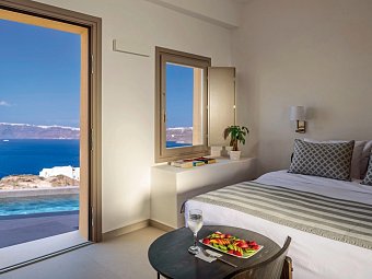 Kalestesia Suites - Wohnbeispiel Doppelzimmer Meerblick (Zimmercodierung DBM)