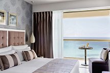 Sani Beach - Wohnbeispiel Doppelzimmer Meerblick (Zimmercodierung D1M)