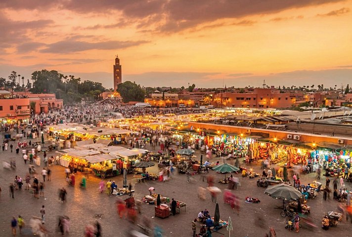 Marokkos Schätze - Küstenkultur, Marrakesch und die unendliche Weite der Wüste - Marrakesch - Djemaa el Fna
