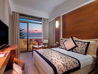 Trendy Side Beach Adults only - Wohnbeispiel Doppelzimmer Meerblick (Zimmercodierungen DBM & DQM)