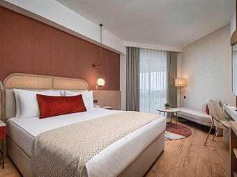 Trendy Palm Beach Adults only - Wohnbeispiel Doppelzimmer seitl. Meerblick (Zimmercodierungen DBN & DPN)