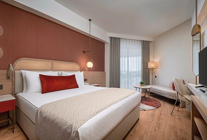 Trendy Palm Beach Adults only - Wohnbeispiel Doppelzimmer seitl. Meerblick (Zimmercodierungen DBN & DPN)