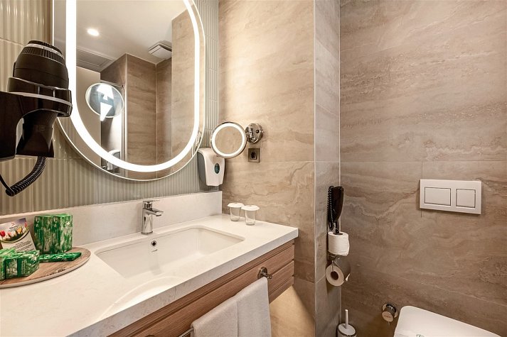 Seher Side Quality Resort & Spa - Beispiel Bad Doppelzimmer (Zimmercodierung DB1)