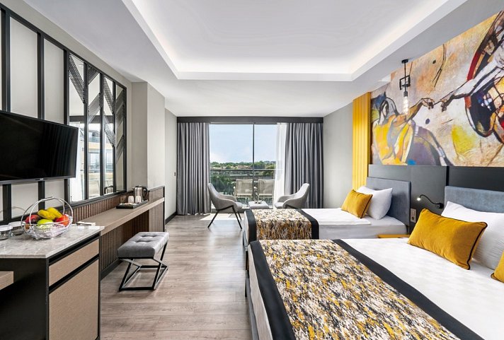 Arnor De Luxe Hotel & Spa - Wohnbeispiel Doppelzimmer Komfort Meerseite (Zimmercodierung DFM)