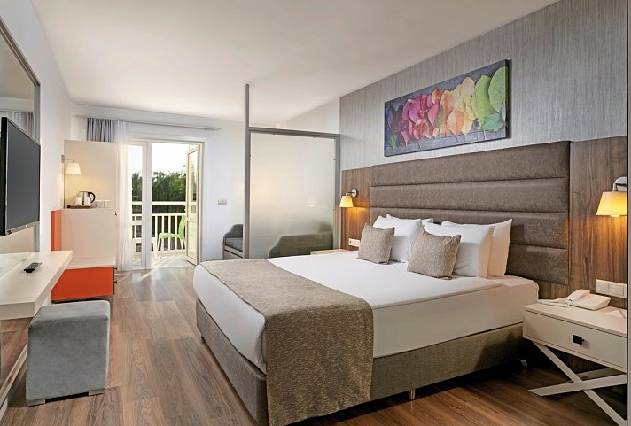 Monachus Family Resort Sorgun - Wohnbeispiel Doppelzimmer Gartenblick (Zimmercodierungen DBG & DCG)