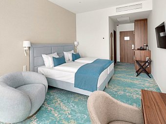 Sirius Hotel - Wohnbeispiel Doppelzimmer Parkseite (Zimmercodierungen DB1 & DB3)