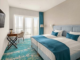 Sirius Hotel - Wohnbeispiel Doppelzimmer Seeblick (Zimmercodierung D1I)