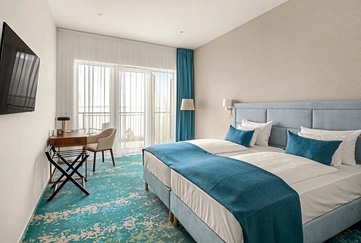 Sirius Hotel - Wohnbeispiel Doppelzimmer Seeblick (Zimmercodierung D1I)