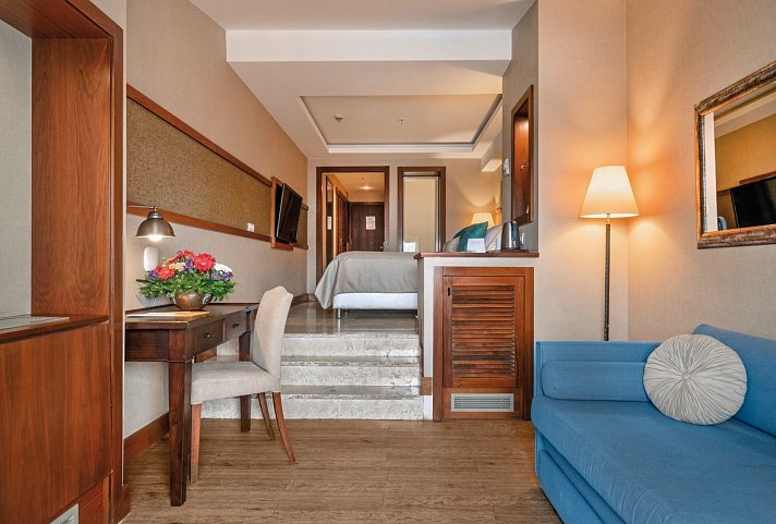 Marti Resort - Wohnbeispiel Doppelzimmer Meerblick (Zimmercodierungen DBM & DCM)