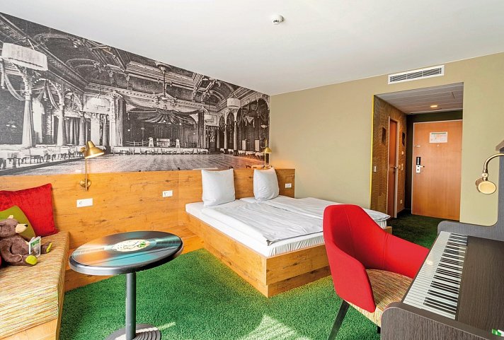 mightyTwice Hotel Dresden - Wohnbeispiel Doppelzimmer MIGHTY (Zimmercodierungen DB1 & DB2)