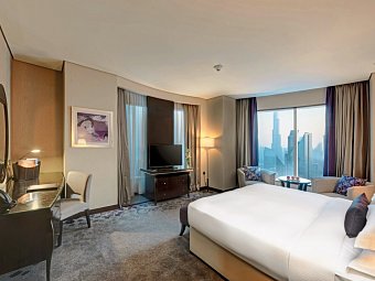 Rose Rayhaan by Rotana - Wohnbeispiel Burj Khalifa View Room (Zimmercodierung DB4)