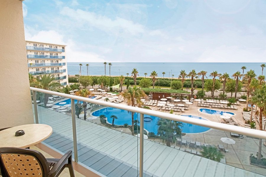 Golden Taurus Aquapark Resort - Balkonbeispiel Doppelzimmer Meerblick (Zimmercodierung DBM)