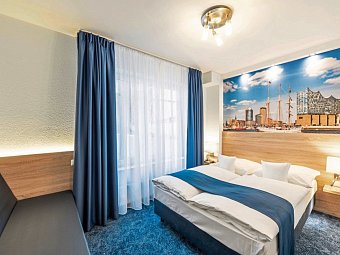 Hotel Hanseport Hamburg - Wohnbeispiel Doppelzimmer Standard (Zimmercodierung DG1)