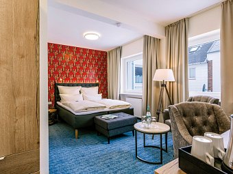 Hotel auf den Hummerklippen - Wohnbeispiel Doppelzimmer Inselseite (Zimmercodierungen DBL & D1L)