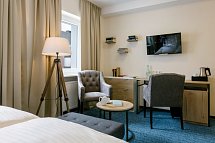 Hotel auf den Hummerklippen - Wohnbeispiel Doppelzimmer Inselseite (Zimmercodierungen DBL & D1L)