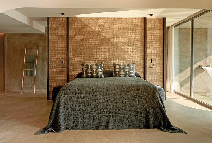 Minos Palace Hotel & Suites - Wohnbeispiel Suite Waterfall Meerblick Privat Pool (Zimmercodierung W1R)