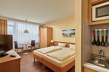 Ferien- und Freizeitpark Weissenhäuser Strand - Wohnbeispiel An der Düne 1 Raum Appartement 25 qm (Zimmercodierungen SB1 & SBC)