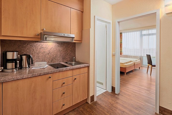 Ferien- und Freizeitpark Weissenhäuser Strand - Wohnbeispiel An der Düne 1 Raum Appartement 32 qm (Zimmercodierungen SB2 & S1C)