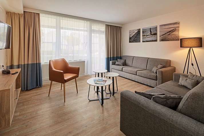 Ferien- und Freizeitpark Weissenhäuser Strand - Wohnbeispiel Gartenappartement 80 qm (Zimmercodierung PBG)