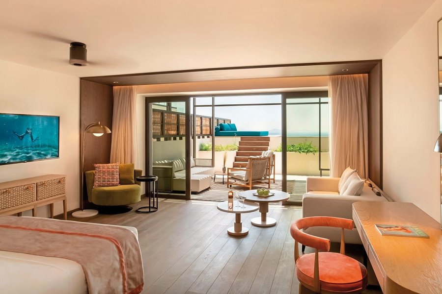 Mitsis Summer Palace - Wohnbeispiel Junior Suite Sea View Plunge Pool (Zimmercodierung J1M)