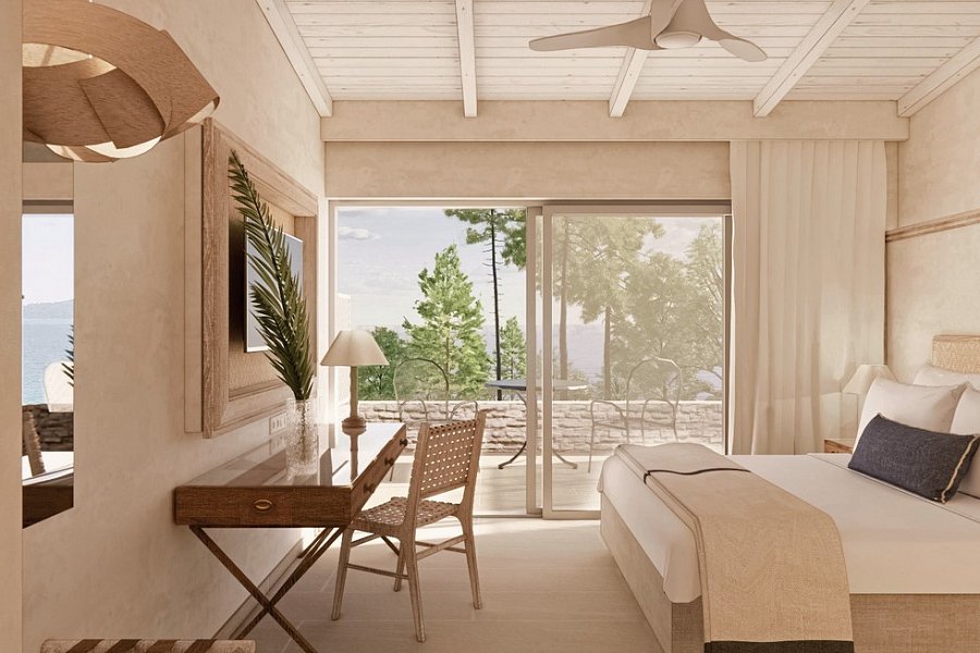 Makryammos Bungalows - Wohnbeispiel Doppelzimmer Deluxe (Zimmercodierung DD1)