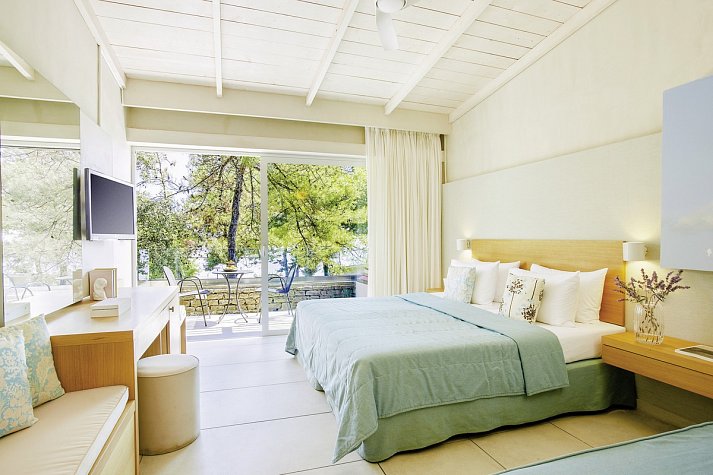 Makryammos Bungalows - Wohnbeispiel Doppelzimmer Deluxe (Zimmercodierung DD1)