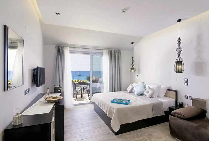 The Dome Luxury Hotel - Wohnbeispiel Doppelzimmer Meerblick (Zimmercodierung D1M)