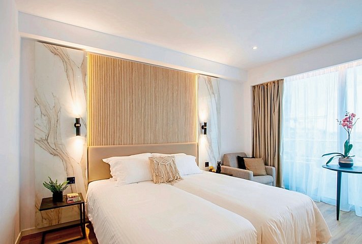 Cavo Maris Beach - Wohnbeispiel Doppelzimmer Superior (Zimmercodierungen DSL, DSN & DSM)