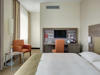 IntercityHotel Leipzig - Wohnbeispiel Doppelzimmer Standard (Zimmercodierungen DG1 & DC1)