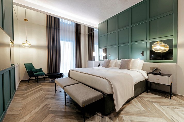 The Embassy Valletta Hotel - Wohnbeispiel Doppelzimmer Deluxe (Zimmercodierung DD1)