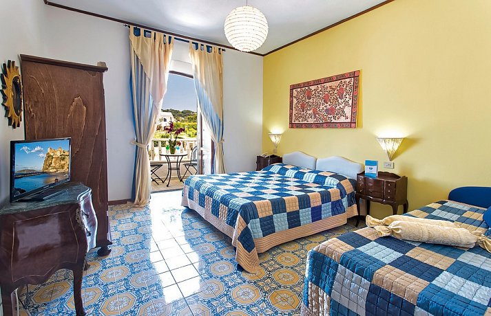 La Scogliera - Wohnbeispiel Doppelzimmer seitl. Meerblick (Zimmercodierung D1N)