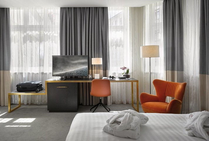 K+K Hotel Fenix - Wohnbeispiel Dreibettzimmer Spacious Urban (Zimmercodierung TG1)