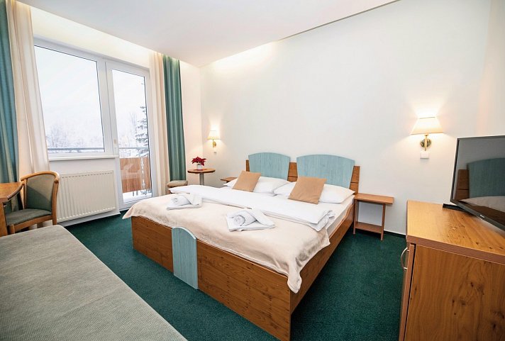 Interhotel Montana - Wohnbeispiel Doppelzimmer (Zimmercodierungen DP1, DB1 & FB2)