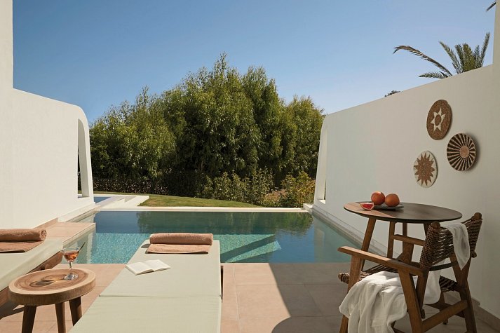 Absolute Kiotari Resort - Wohnbeispiel Doppelzimmer Superior Privatpool (Zimmercodierung DS2)