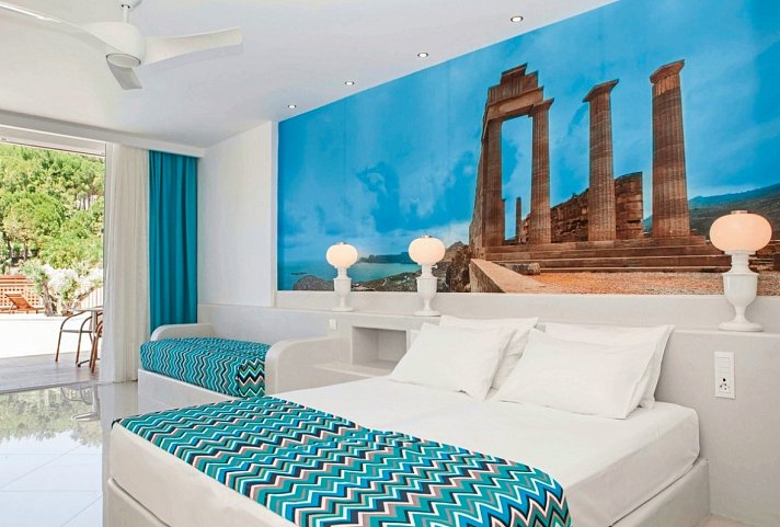 Esperos Village Blue - Wohnbeispiel Doppelzimmer Summer (Zimmercodierung DBP)