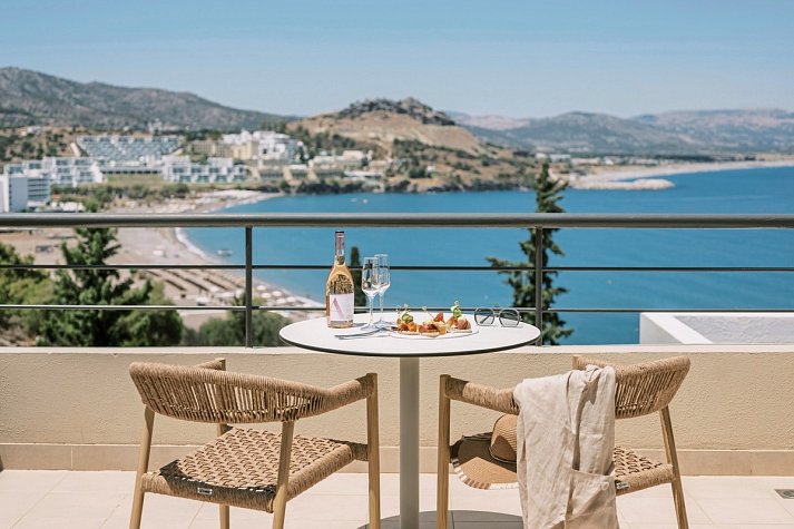 Lindos Mare - Wohnbeispiel Doppelzimmer Meerblick (Zimmercodierung DBM)