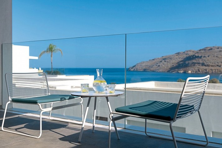 Lindos Grand Resort & Spa - Wohnbeispiel Doppelzimmer Deluxe Meerblick Privatpool (Zimmercodierung DD2)