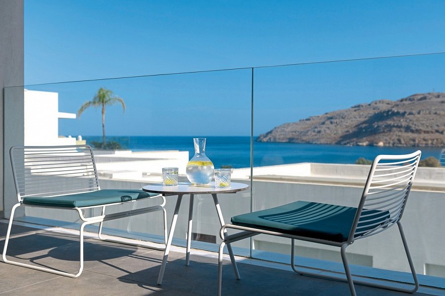 Lindos Grand Resort & Spa - Wohnbeispiel Doppelzimmer Deluxe Meerblick Privatpool (Zimmercodierung DD2)