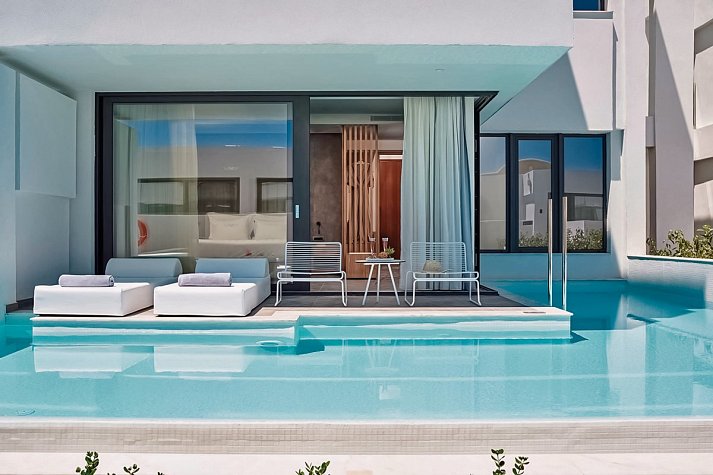 Lindos Grand Resort & Spa - Wohnbeispiel Juniorsuite Deluxe Privatpool (Zimmercodierung JD1)