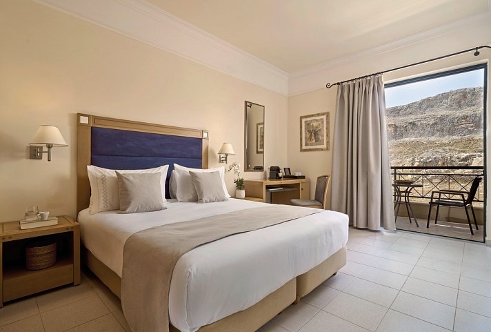 Lindian Dream SeaSide Resort - Wohnbeispiel Doppelzimmer seitlicher Meerblick (Zimmercodierung DBN)