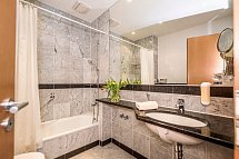 Asgard´s Strand- und Wellnesshotels (Asgard + Midgard + Meereswarte) - Beispiel Bad Appartement 1 Wohn-/Schlafraum Waldseite (Zimmercodierung SB1)