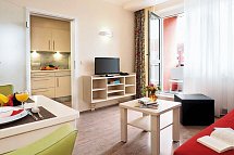 Kurhotel zu Heringsdorf - Wohnbeispiel App. 2 Räume Premium Balkon Obergeschoß 40 qm (Zimmercodierung AB4)