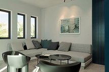 Kassandra Palace Seaside Resort - Wohnbeispiel Suite 1 Schlafzimmer Meerblick (Zimmercodierung WBM)