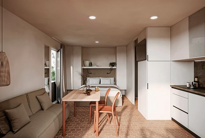 Pinadria Adriatic Coast - Wohnbeispiel Mobilheim Premium Glamping Escape (Zimmercodierung CM2)