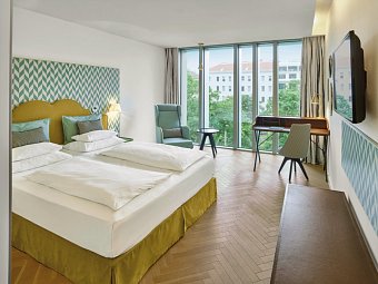 Crown Plaza Vienna - Wohnbeispiel Doppelzimmer Superior (Zimmercodierungen DS1 & DC1)