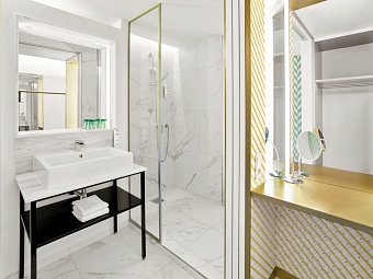 Crown Plaza Vienna - Wohnbeispiel Doppelzimmer Superior (Zimmercodierungen DS1 & DC1)
